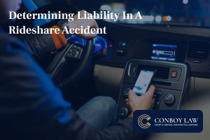 Determining liability in a rideshare accident
